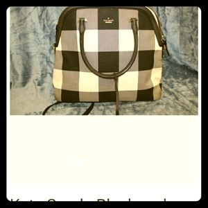 Black and White canvas Kate Spade handbag